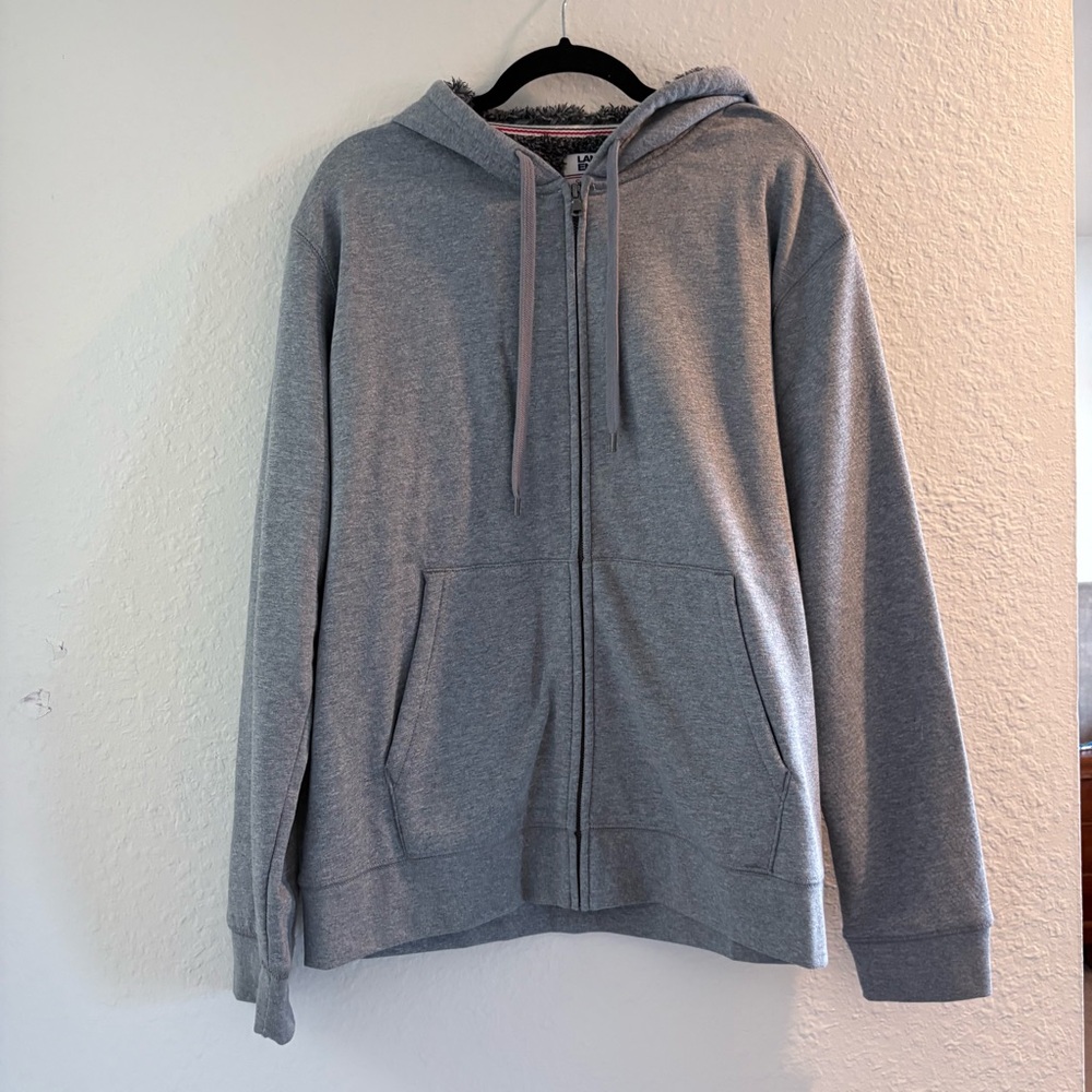 Lands End Gray Zip-Up Hoodie